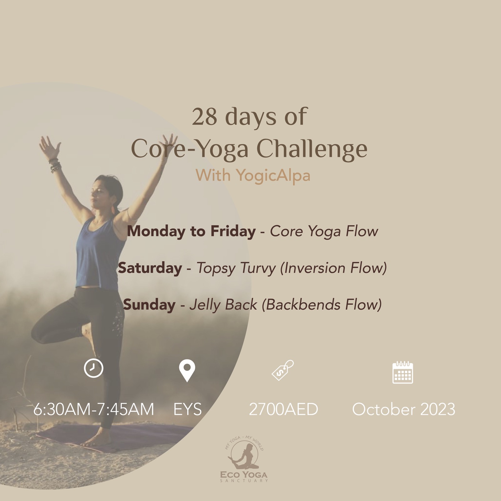 28 days of  Core-Yoga Challenge